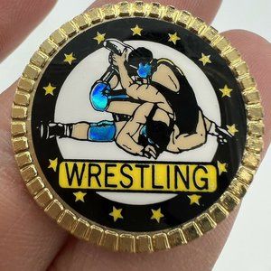 Wrestling Enamel Hologram Grappling Pin By Crown